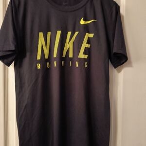 Nike Black Tee with Vibrant Yellow Accents